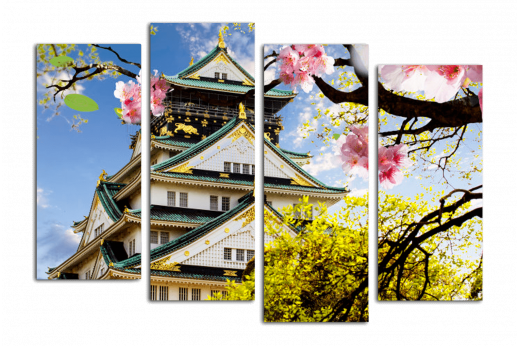 Модульная картина Япония Замок